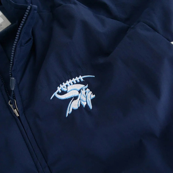 Majestic Minnesota Vikings Navy  & White Fleece Liner Zip-Up Jacket - Picture 9 of 12